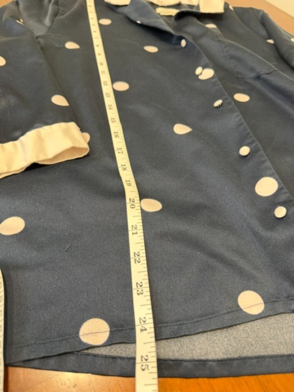 Kate Spade New York Blue White Polka Dot Pajama Set Size XL. - Picture 11 of 16